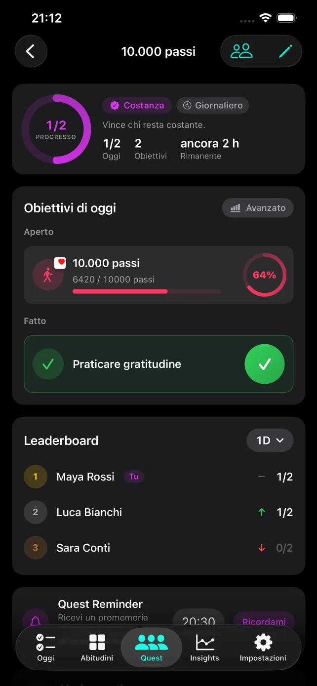 Habit Tracker Quests
