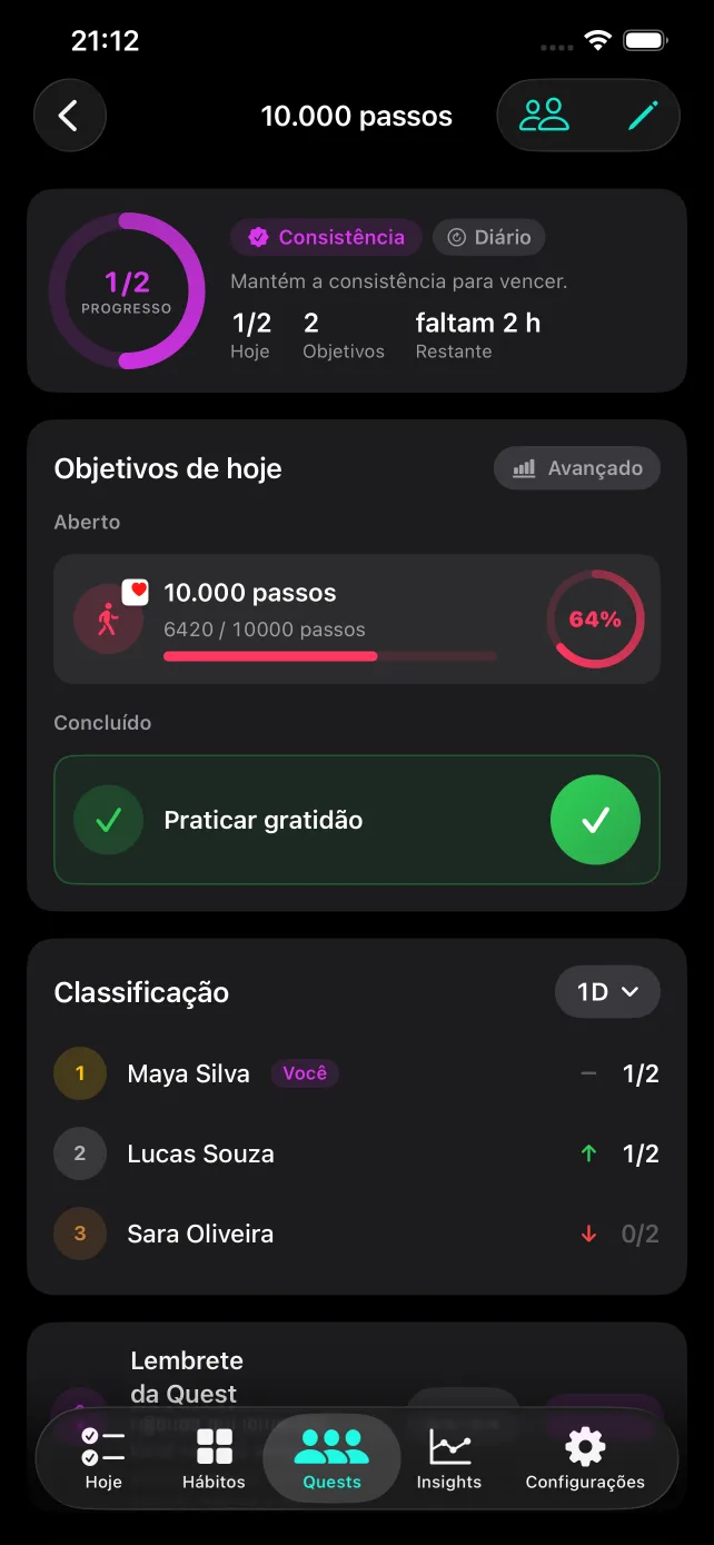 Habit Tracker Quests