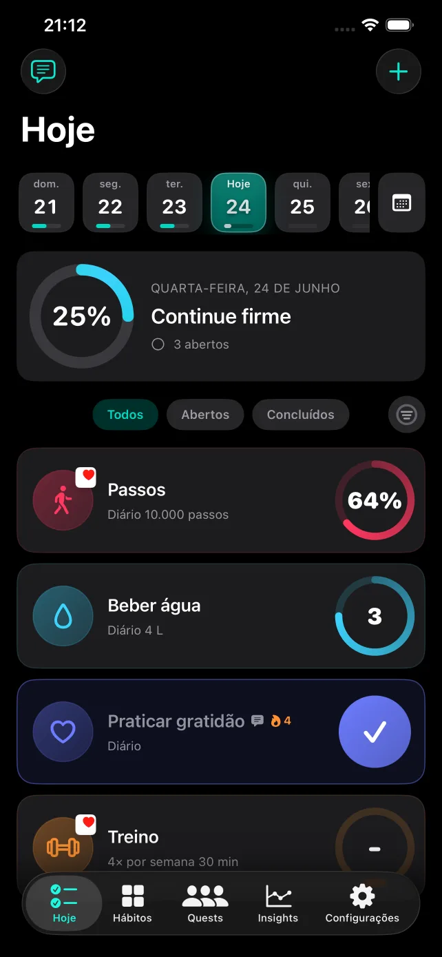 Habit Tracker Hoje